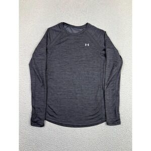 Under Armour Shirt Womens Small Gray Long Sleeve Tech Twist Athletic 1319397